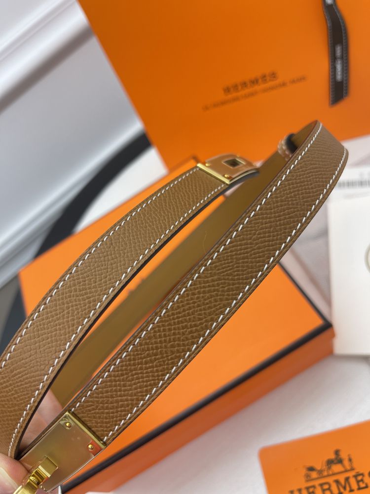 Hermes Kelly Belt Gold Kutulu