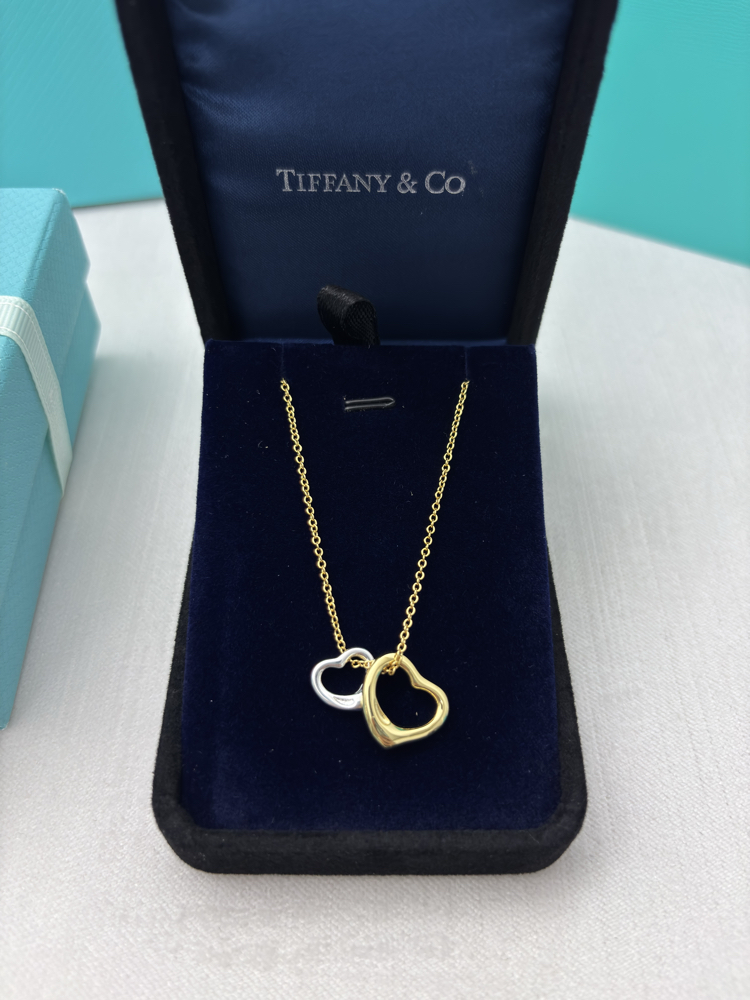 Tiffany Heart İkili Silver-Gold Kolye