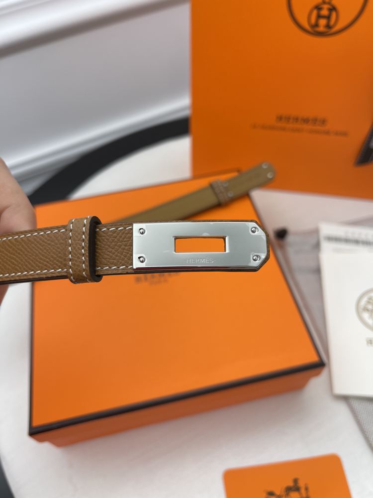 Hermes Kelly Belt Gold-Silver Kutulu