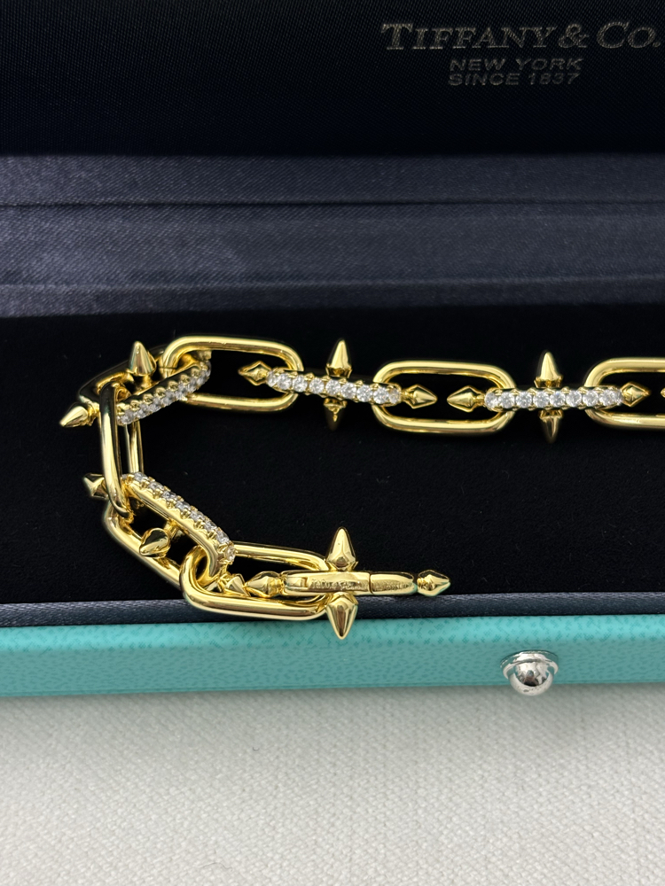 Tiffany Taşlı Gold Bileklik