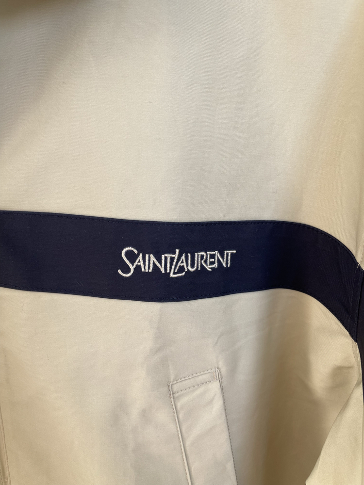 Saint Laurent Jacket In Cotton Mastic (S)