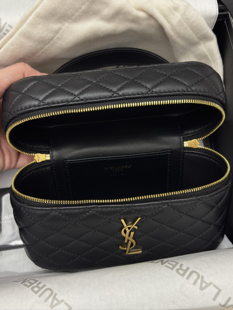 Siyah Kapitone Vanity Çanta YSL
