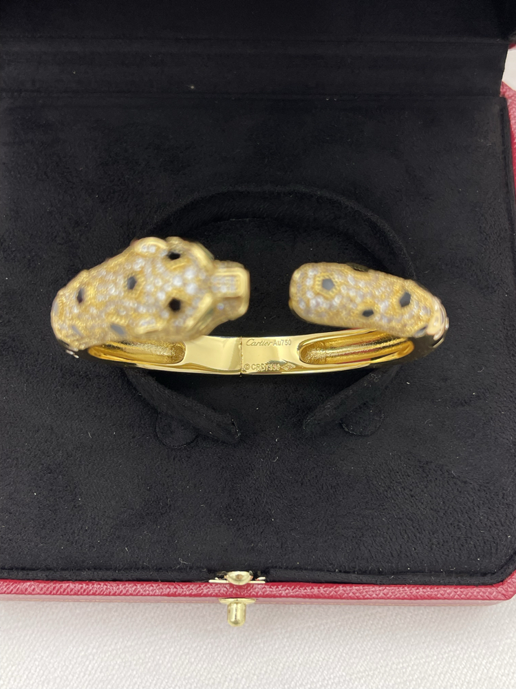 Panthere Taşlı Gold Bilezik Kutulu