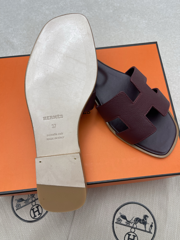 Hermes Oran Terlik Bordo Epson Deri