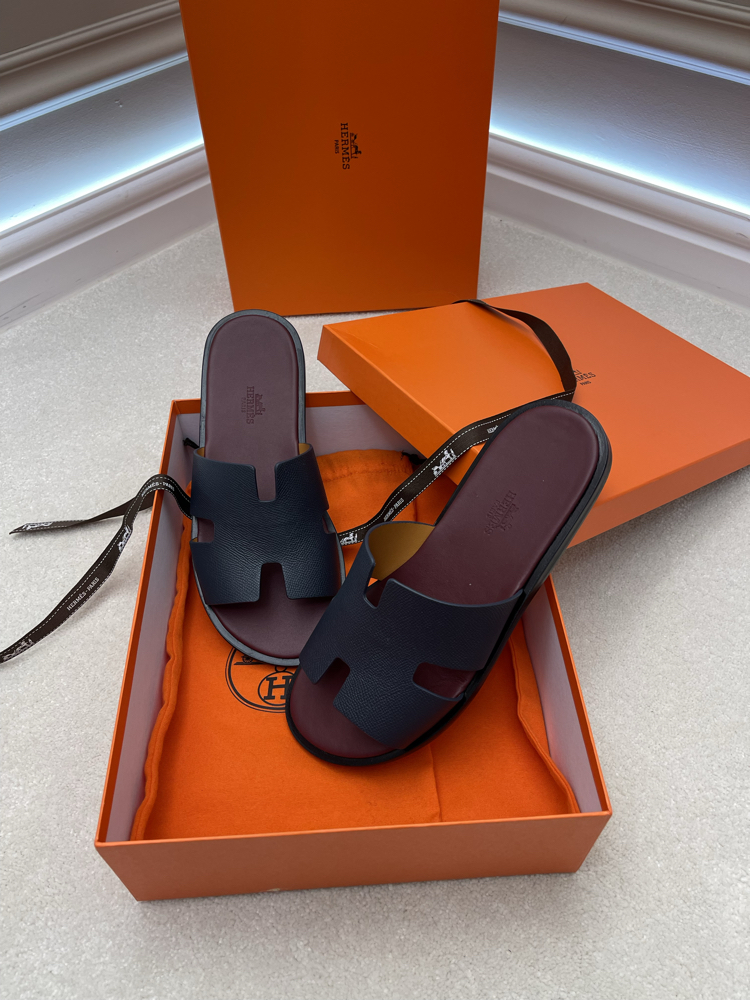 Hermes Izmır Terlik Erkek Celestial Blue Epson Deri