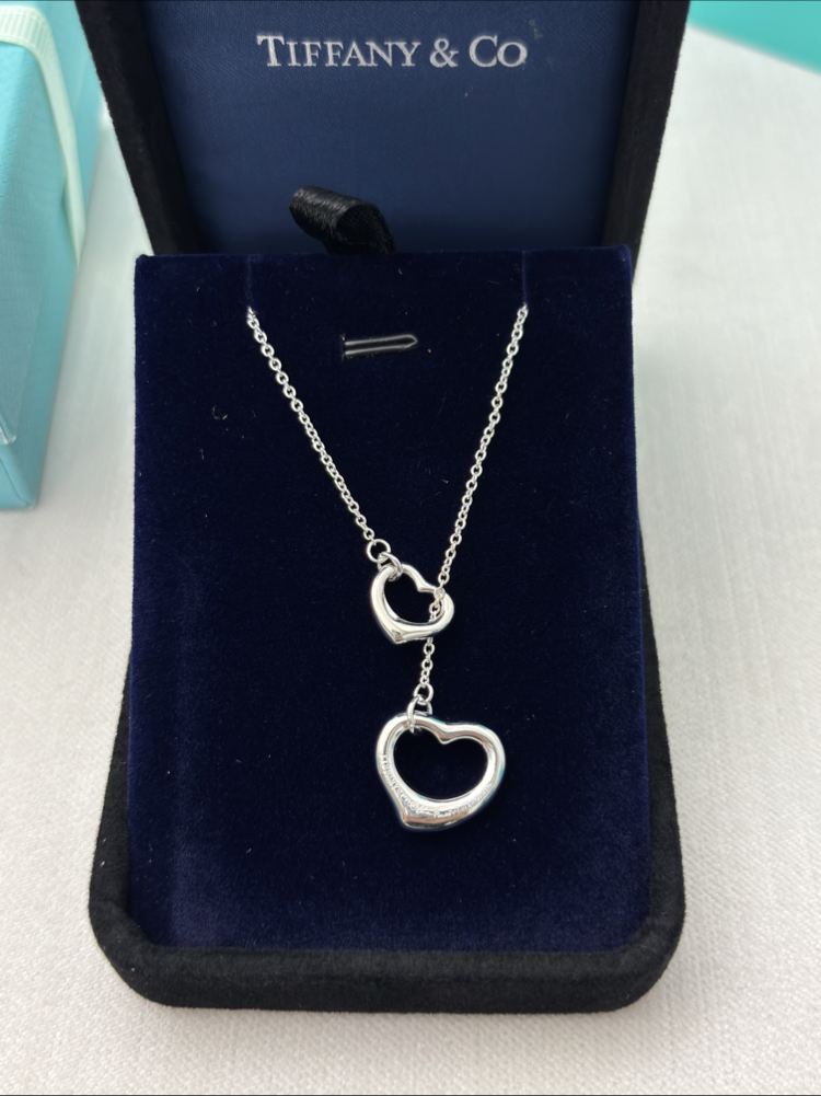 Tiffany Heart İkili Silver Kolye