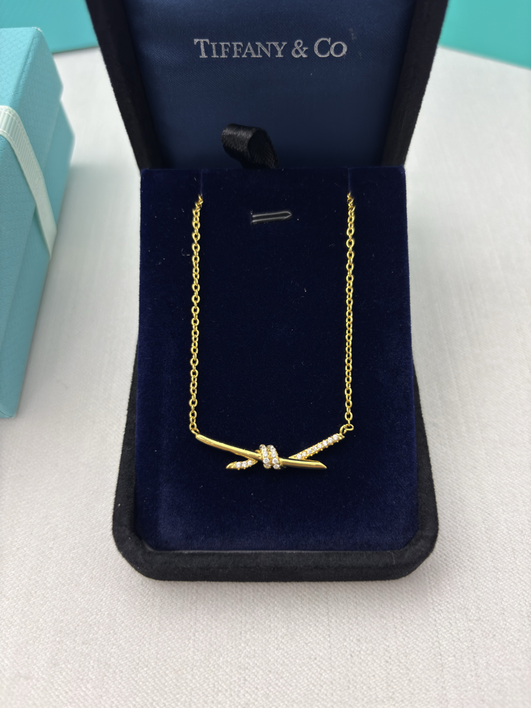 Tiffany Düğüm Small Gold Kolye
