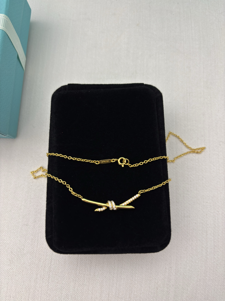 Tiffany Düğüm Small Gold Kolye