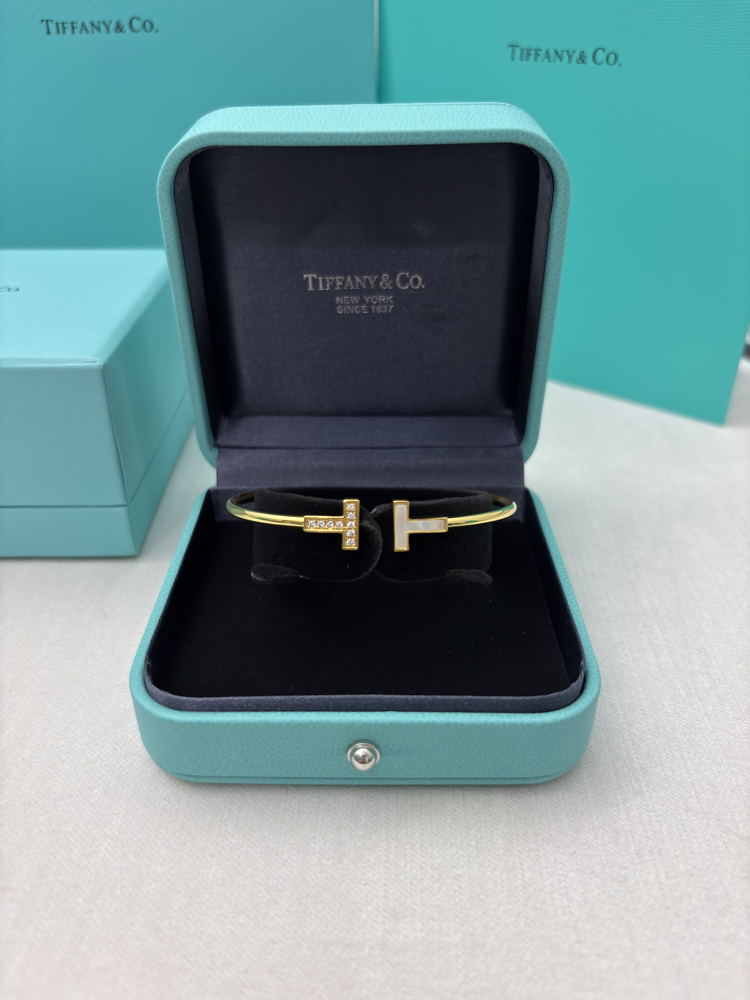 Tiffany T Gold Taşlı Bileklik
