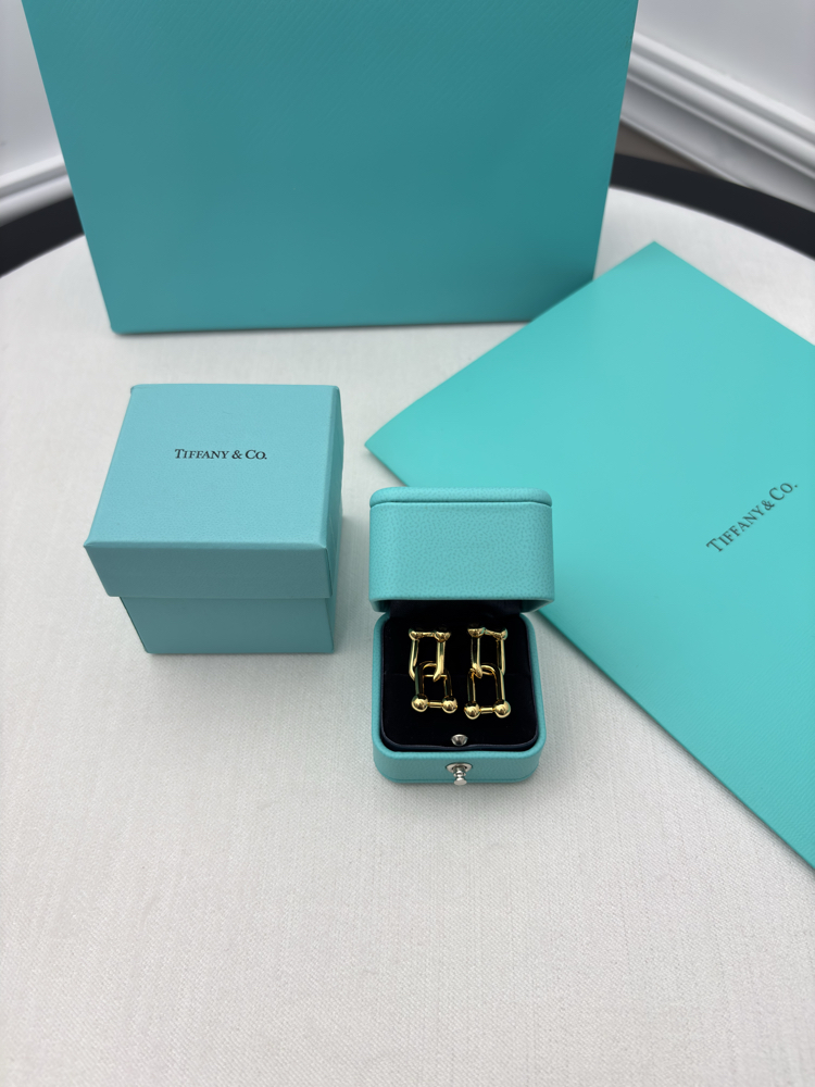 Tiffany HardWear Gold Küpe Kutulu
