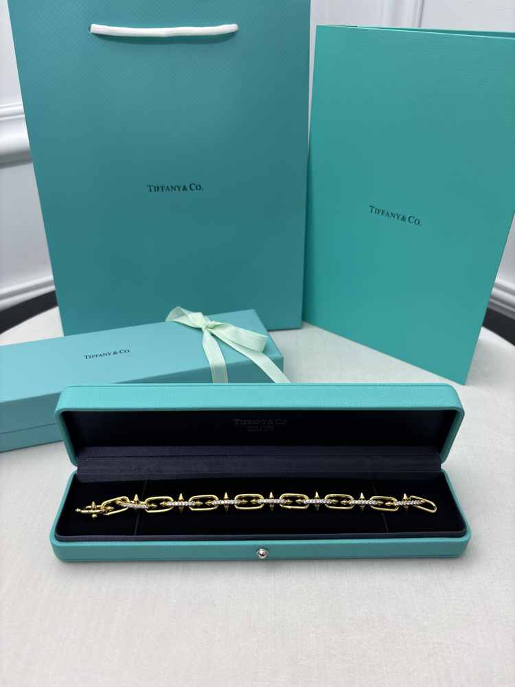Tiffany Taşlı Gold Bileklik