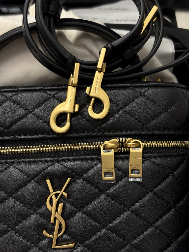 Siyah Kapitone Vanity Çanta YSL