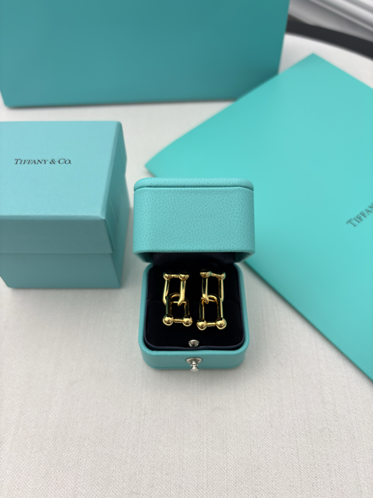Tiffany HardWear Gold Küpe Kutulu