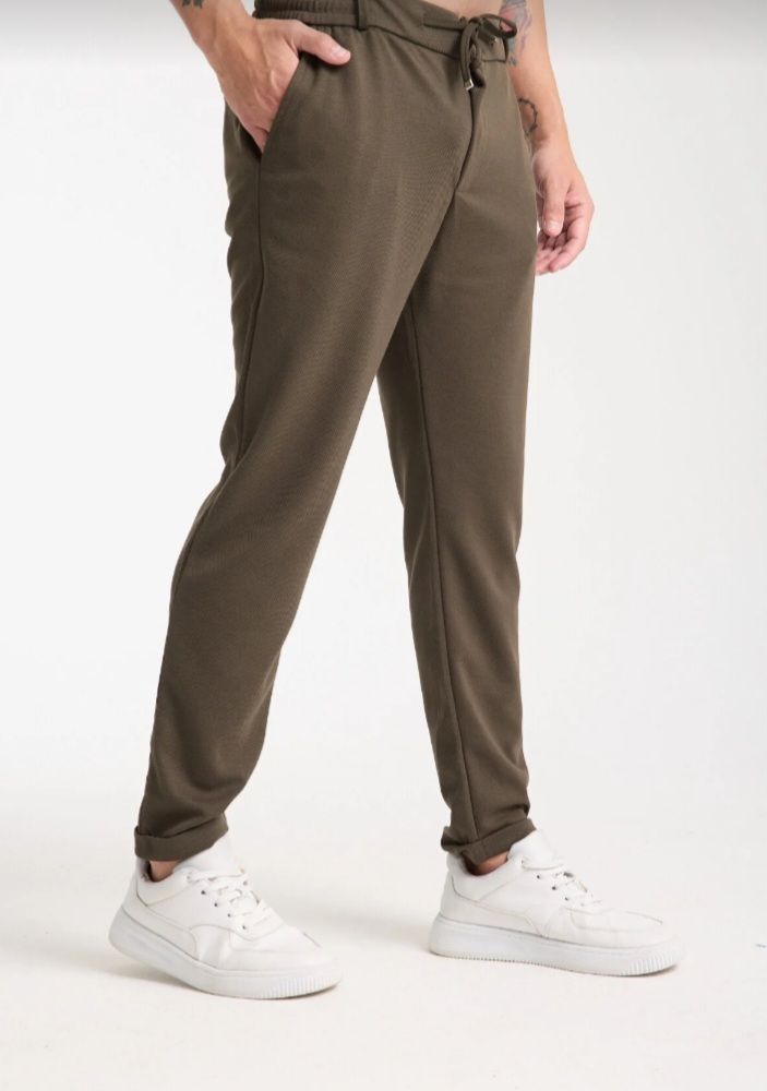 Erkek pantolon bel lastikli paça katmanlı Jogger stil