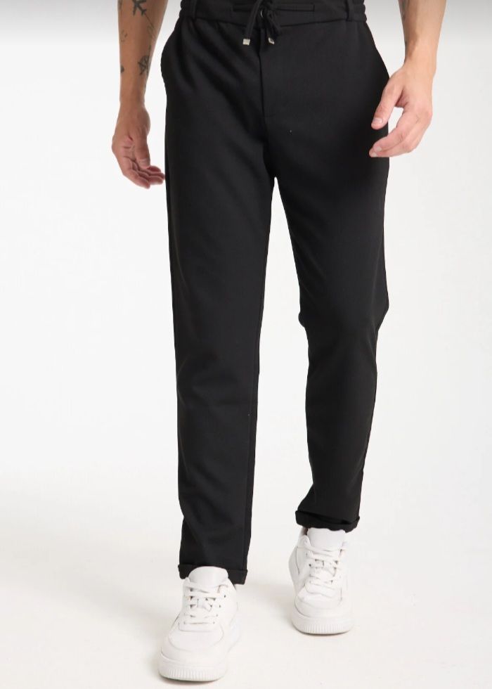 Erkek pantolon bel lastikli paça katmanlı Jogger stil