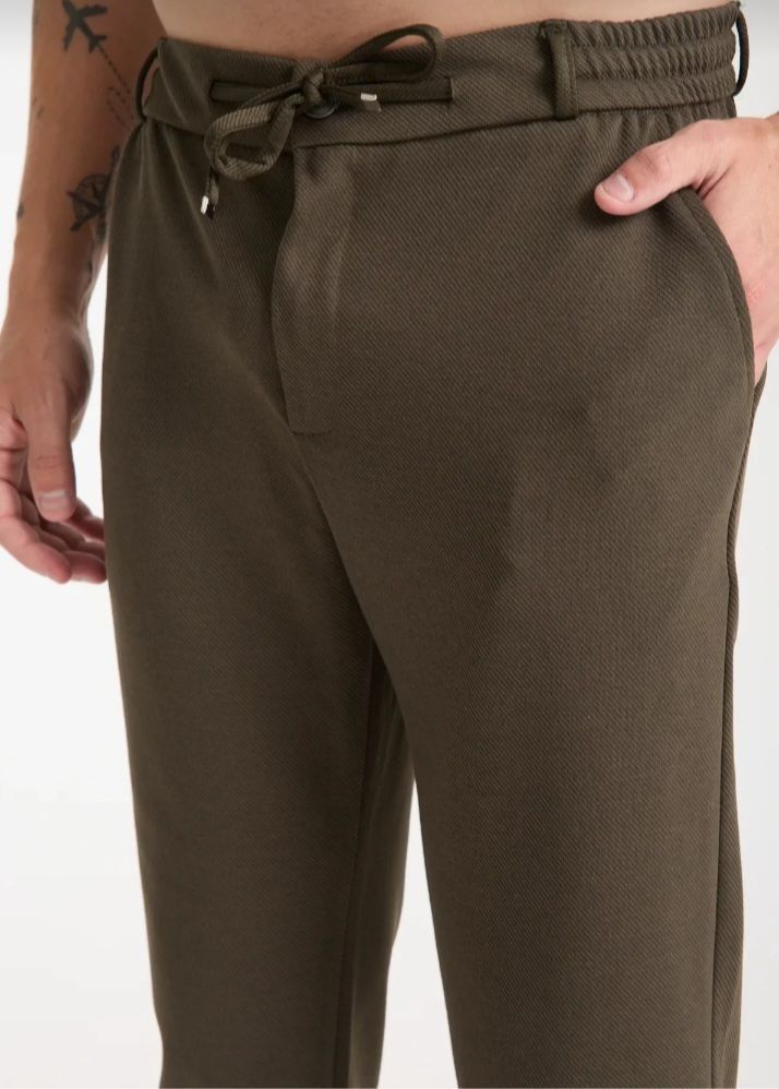 Erkek pantolon bel lastikli paça katmanlı Jogger stil