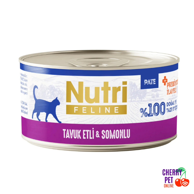 Nutri Feline Tavuk Eti & Somon Kedi Yaş Maması 85 Gr.