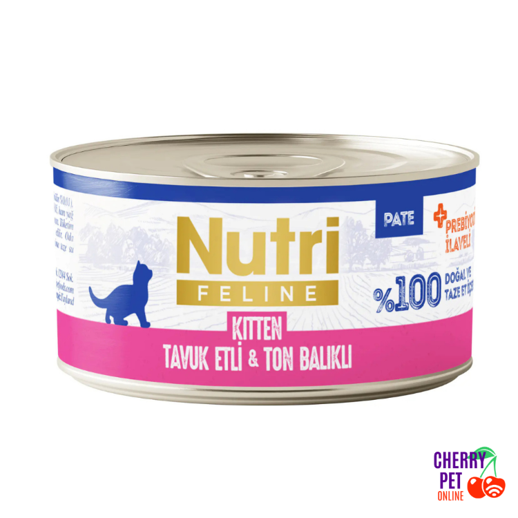 Nutri Feline Kitten Tavuk Eti & Ton Balığı Yavru Kedi Yaş Maması 85 Gr.