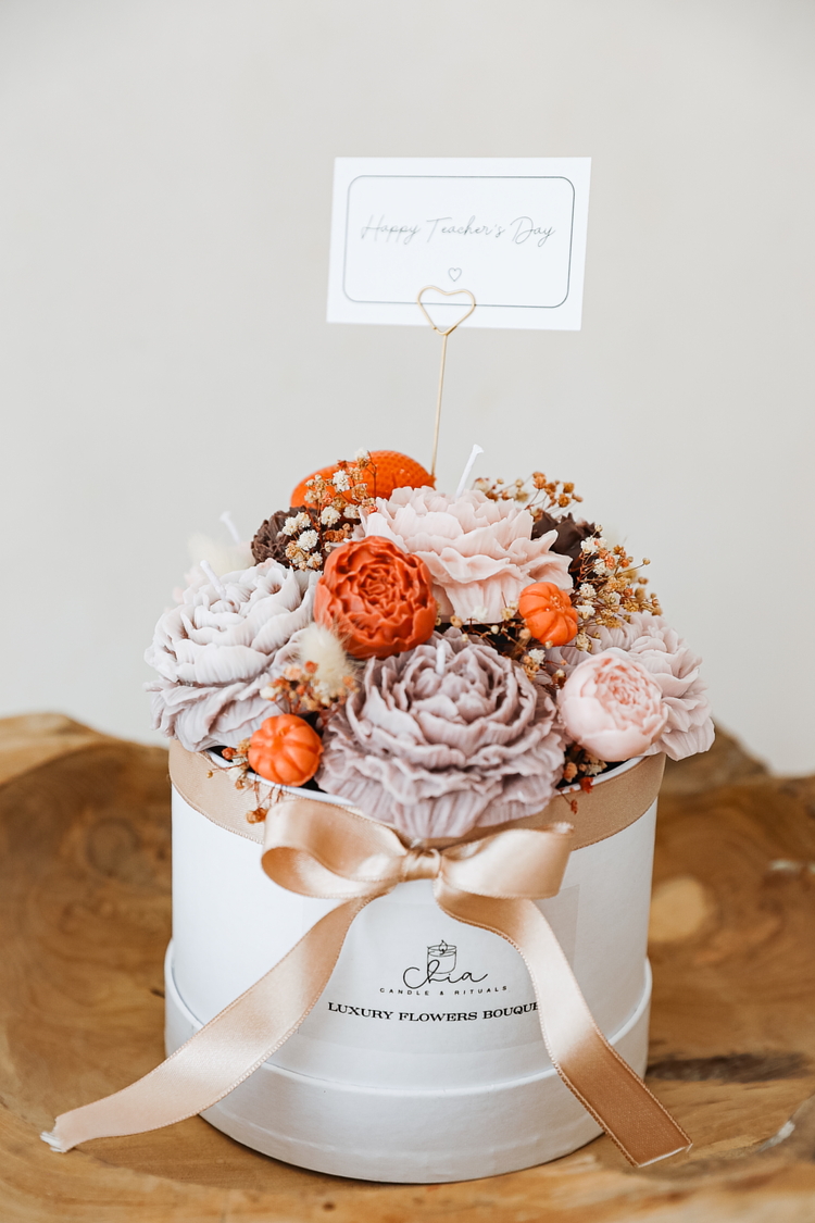 Pumpkin Bloom Candle Bouquet