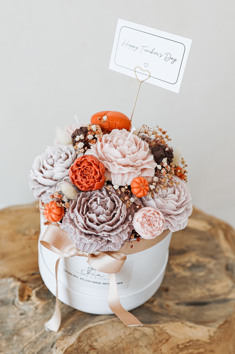 Pumpkin Bloom Candle Bouquet