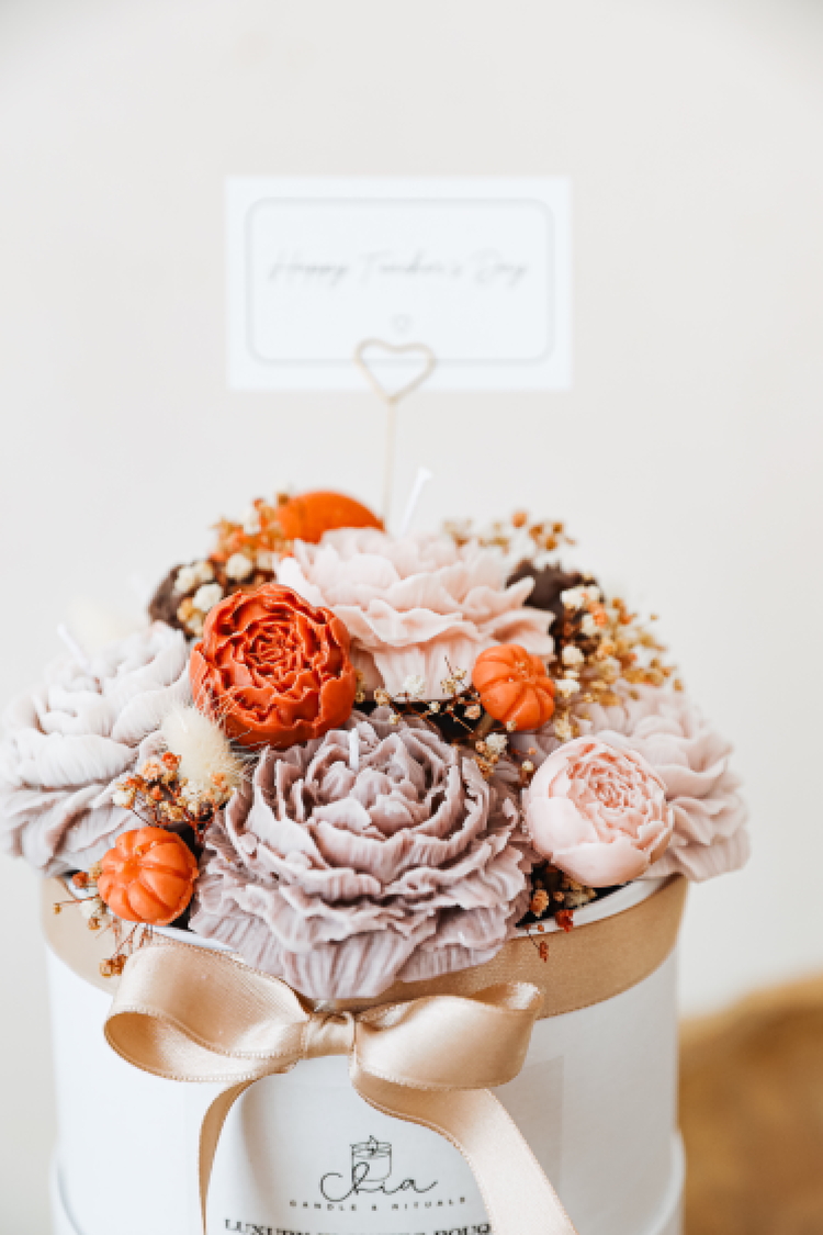 Pumpkin Bloom Candle Bouquet