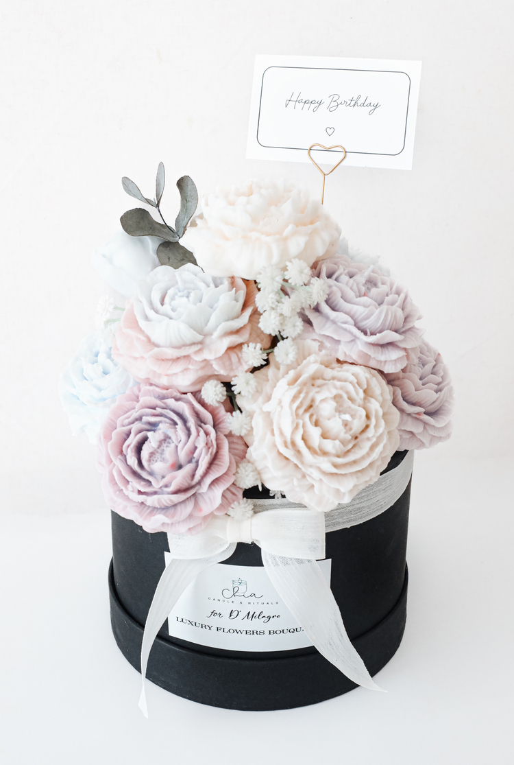 Lilac Bloom Candle Bouquet