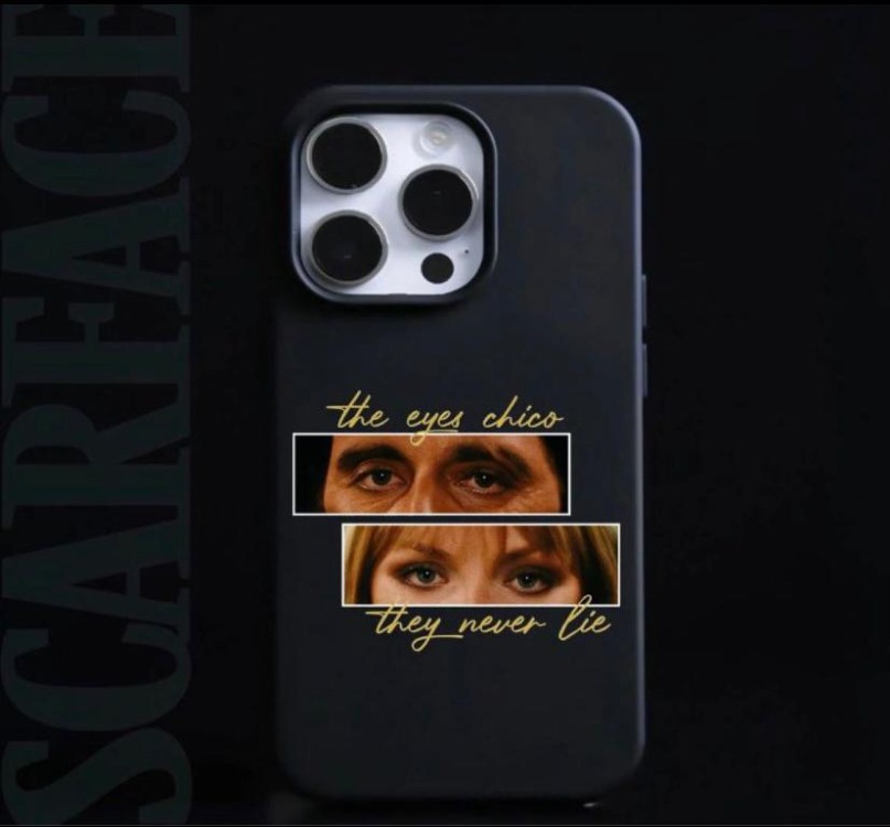 iPhone Kılıf Scarface Efsane Repliği - Mat Siyah Premium Seri