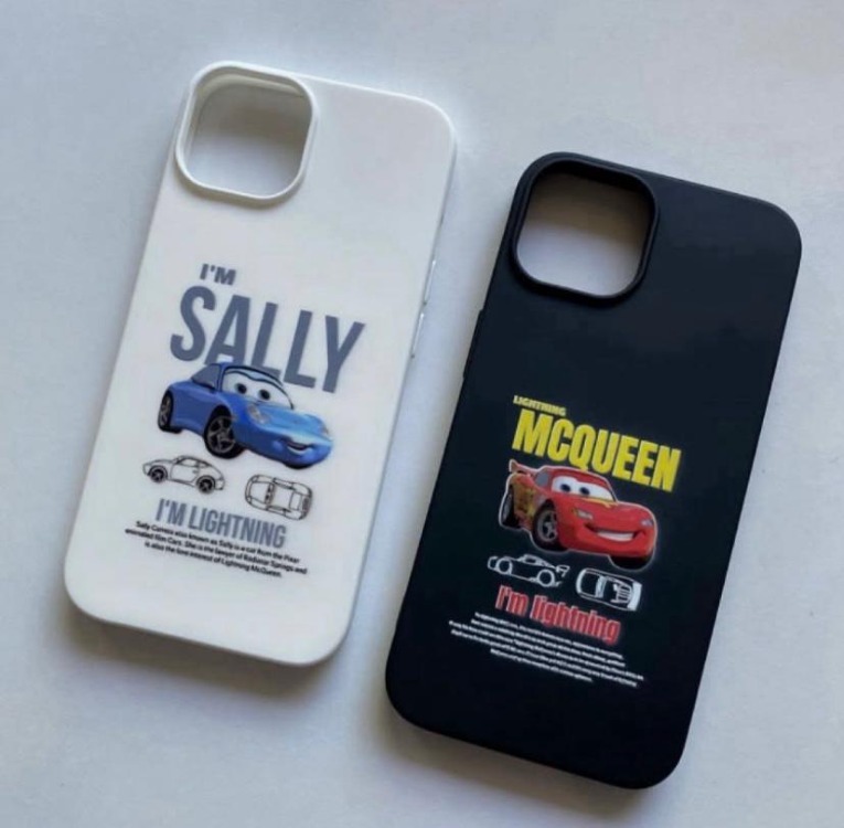 iPhone Kılıf Şimşek McQueen & Sally - Özel Çift ve Partner Tasarım Serisi