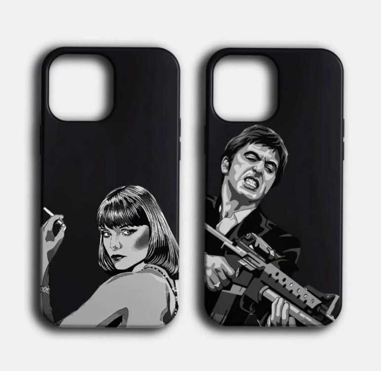 iPhone Kılıf Scarface Tony & Elvira - Özel Çift ve Partner Tasarım Serisi