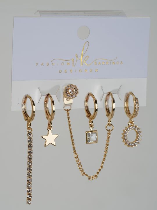 6 lı Zirkon Küpe / 30G