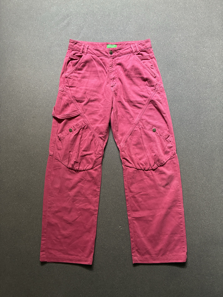 Benetton Vintage Y2k Kadın Kargo Pantolon