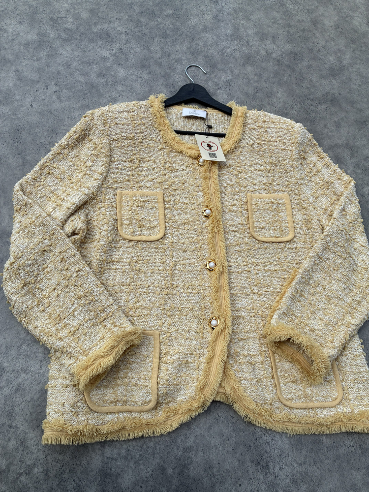 Vintage Sarı Hırka Xl