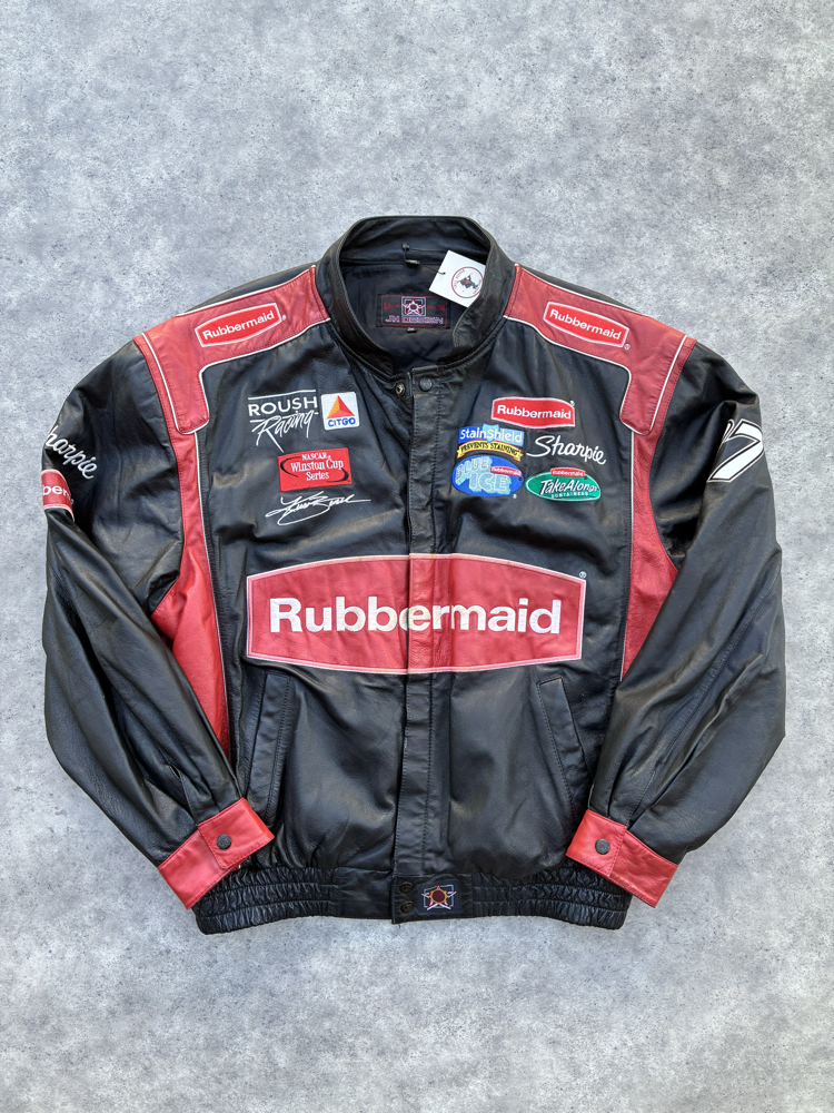 Jh Design Nascar Vintage Deri Ceket Xxl