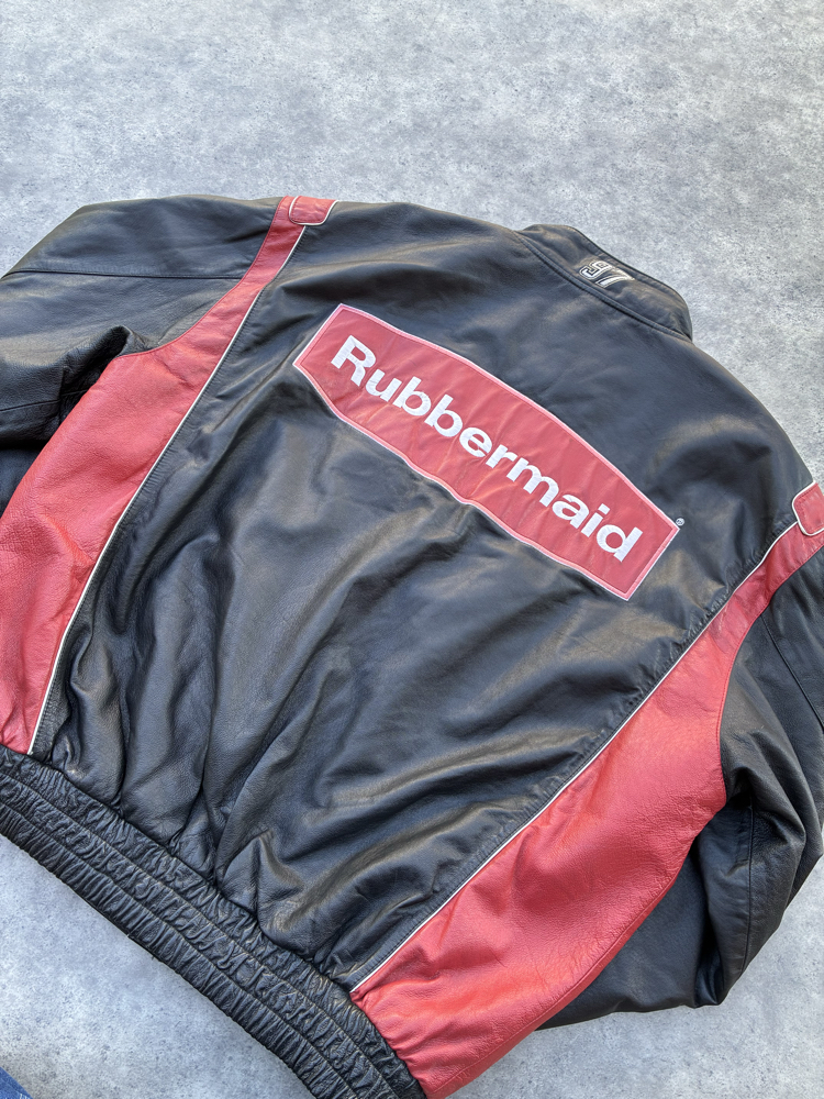 Jh Design Nascar Vintage Deri Ceket Xxl