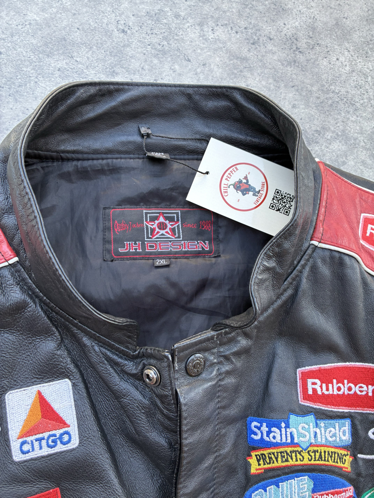 Jh Design Nascar Vintage Deri Ceket Xxl