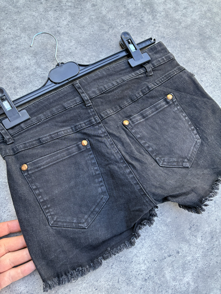 Vintage Taşlı Mini Şort M