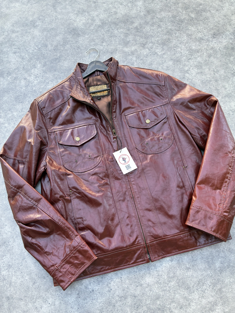Tyler Durden Bordo Vintage Deri Ceket L