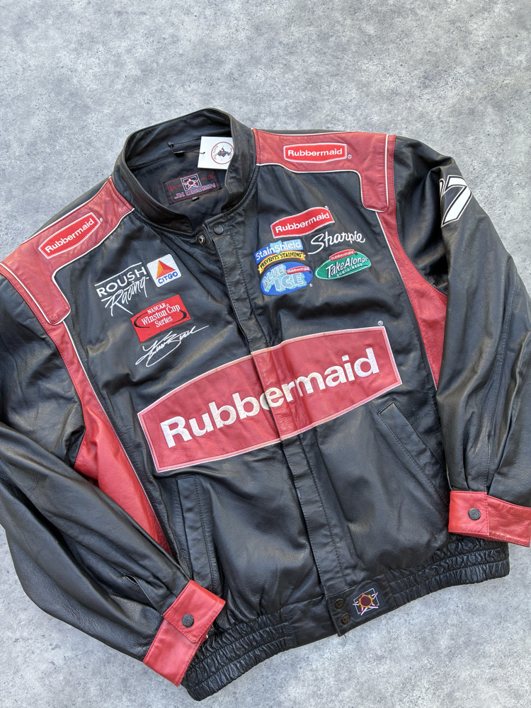 Jh Design Nascar Vintage Deri Ceket Xxl