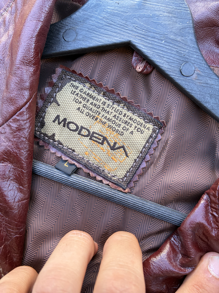 Tyler Durden Bordo Vintage Deri Ceket L