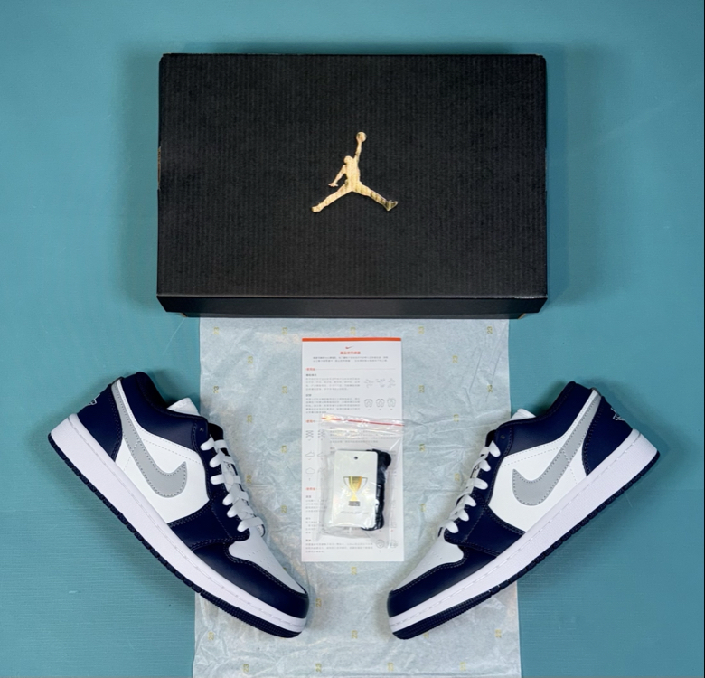 Jordan Low White Grey Blue