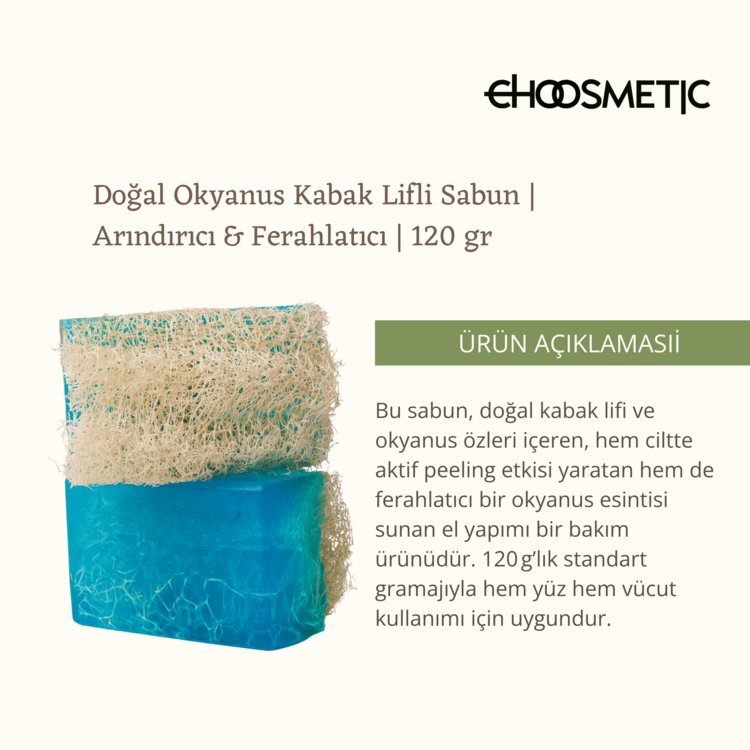 Okyanus Kabak Lifli Sabun 120 gr Esintili Kokusuyla Tazelik 