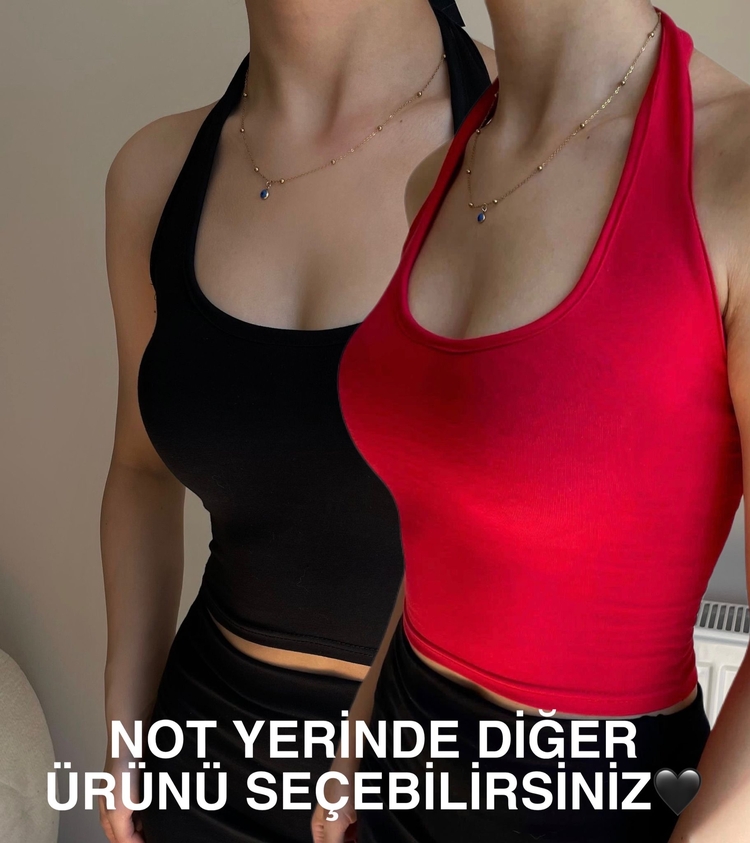 Chopur İkili Halter Yaka Body