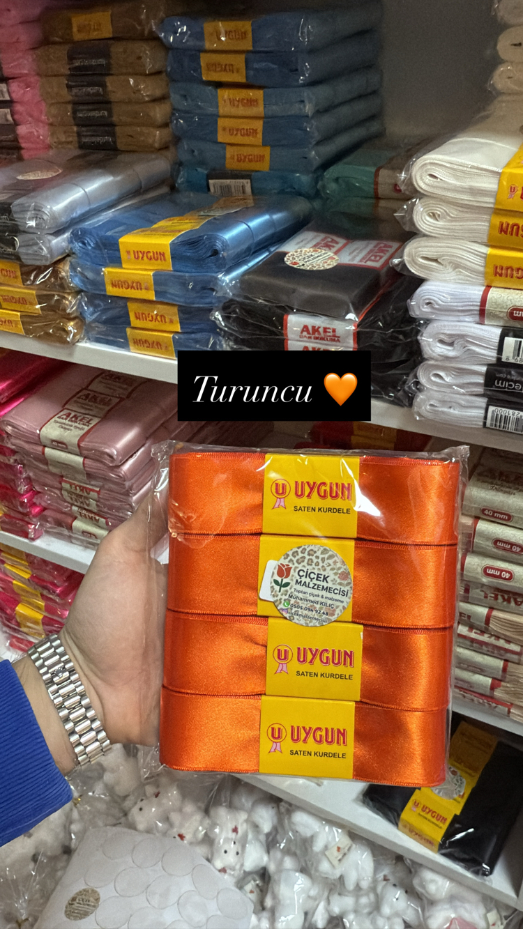 4 adet turuncu saten
