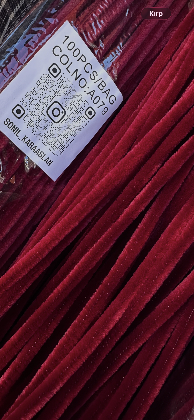 KOD A079 Koyu Bordo Şönil paket 100 adet