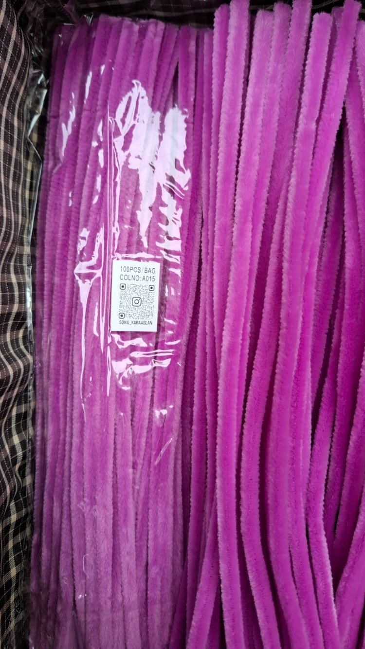  KOD A015 LİLA  ŞÖNİL PAKET 100 adet 