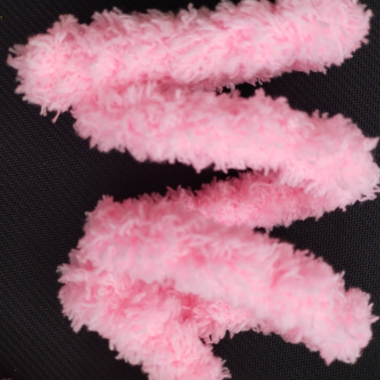 Ş.Pembe 20 mm peluş bükme çubuk, el işi polar sopa,  renkli şerit ,Bar şerit, sopa DIY-04
