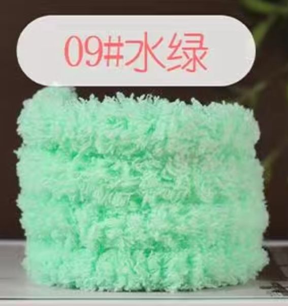Su Yeşili 20 mm peluş bükme çubuk, el işi polar sopa,  renkli şerit ,Bar şerit, sopa DIY-09