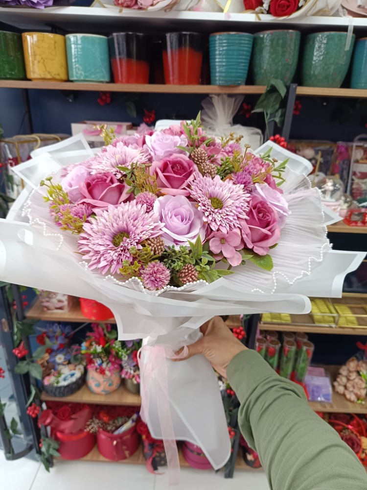 Premium Nişan-İsteme Gül Gerbera Buketi