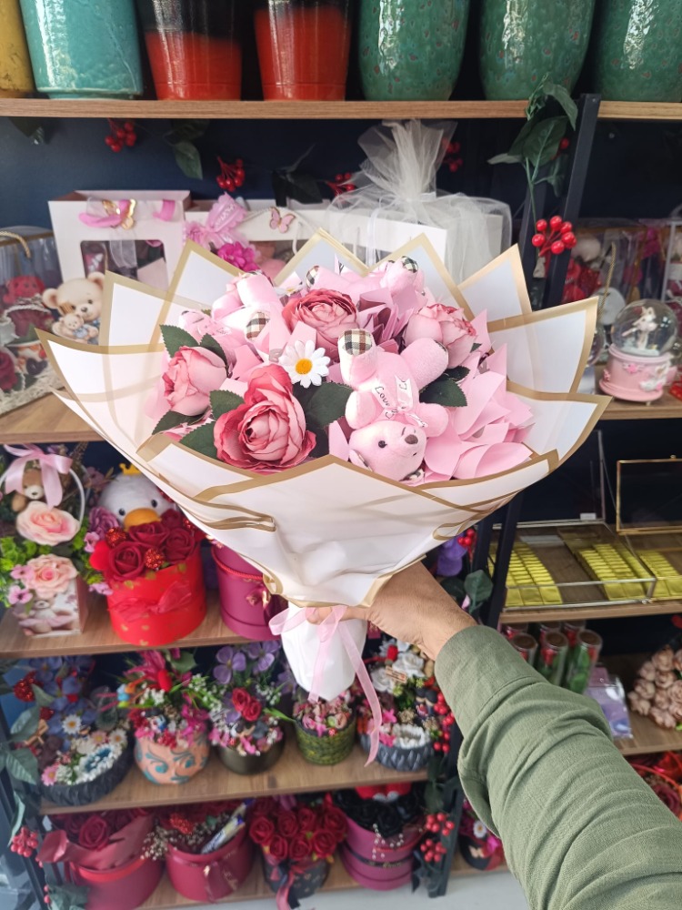 Pembe Ayılıcklı Buket