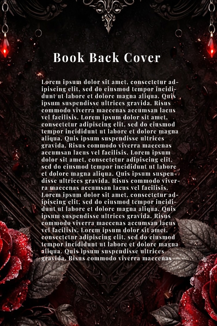 A Kiss of Blood and Roses - Hazır Kitap Kapağı (PSD + JPG)